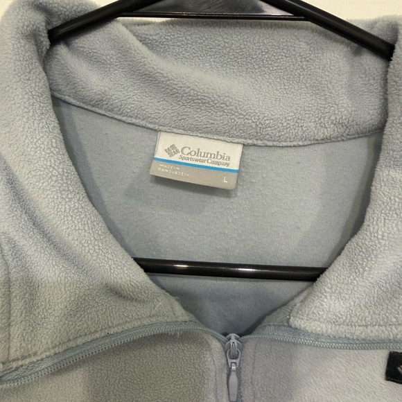 Columbia Light Blue Quarter-Zip Fleece Pullover - Picture 4 of 5